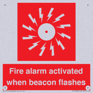 Fire alarm activated when beacon flashes
